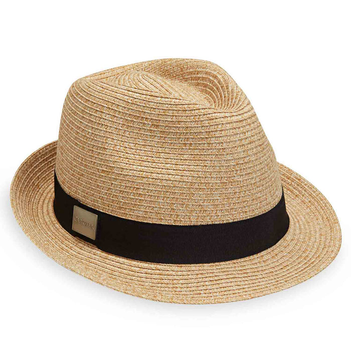 Carkella Del Mar Fedora by Wallaroo Hat Company Fedora Hat Wallaroo Hats DELMM-BG-M Beige M/L (58-59 cm)