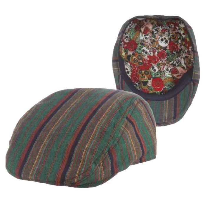 Carlos Santana Antigua Striped Ivy Cap Flat Cap Santana Hats