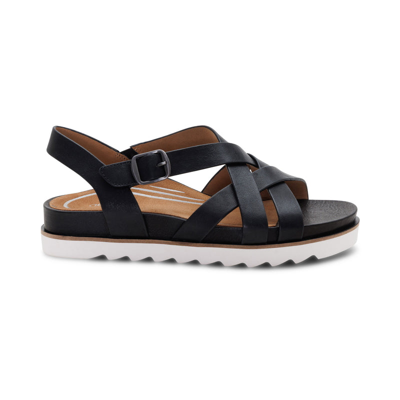 Carmen Cross Band Adjustable Sandal #color_black