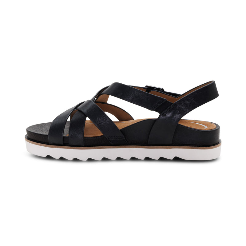 Carmen Cross Band Adjustable Sandal #color_black