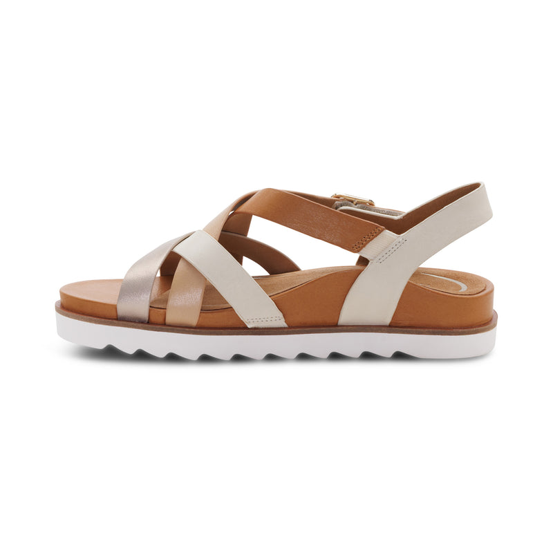 Carmen Cross Band Adjustable Sandal #color_champagne multi