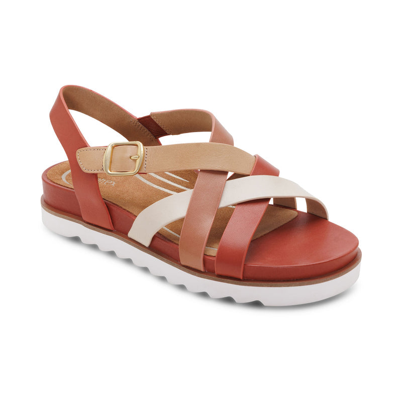 Carmen Cross Band Adjustable Sandal #color_terracotta multi