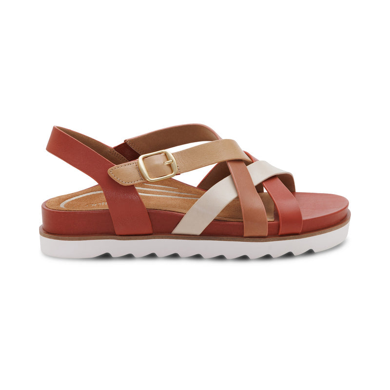 Carmen Cross Band Adjustable Sandal #color_terracotta multi