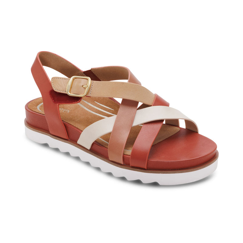 Carmen Cross Band Adjustable Sandal #color_terracotta multi
