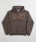 Cash Only Campus Zip Up Hoodie in Charcoal