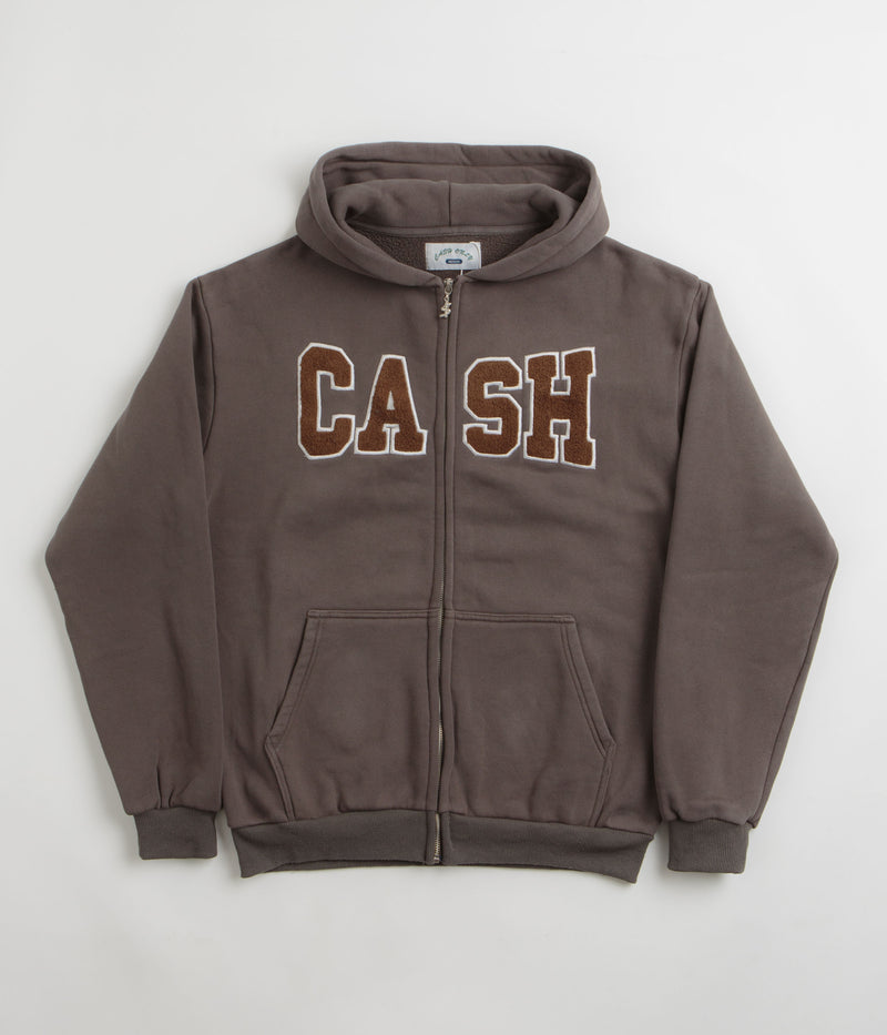 Cash Only Campus Zip Up Hoodie in Charcoal