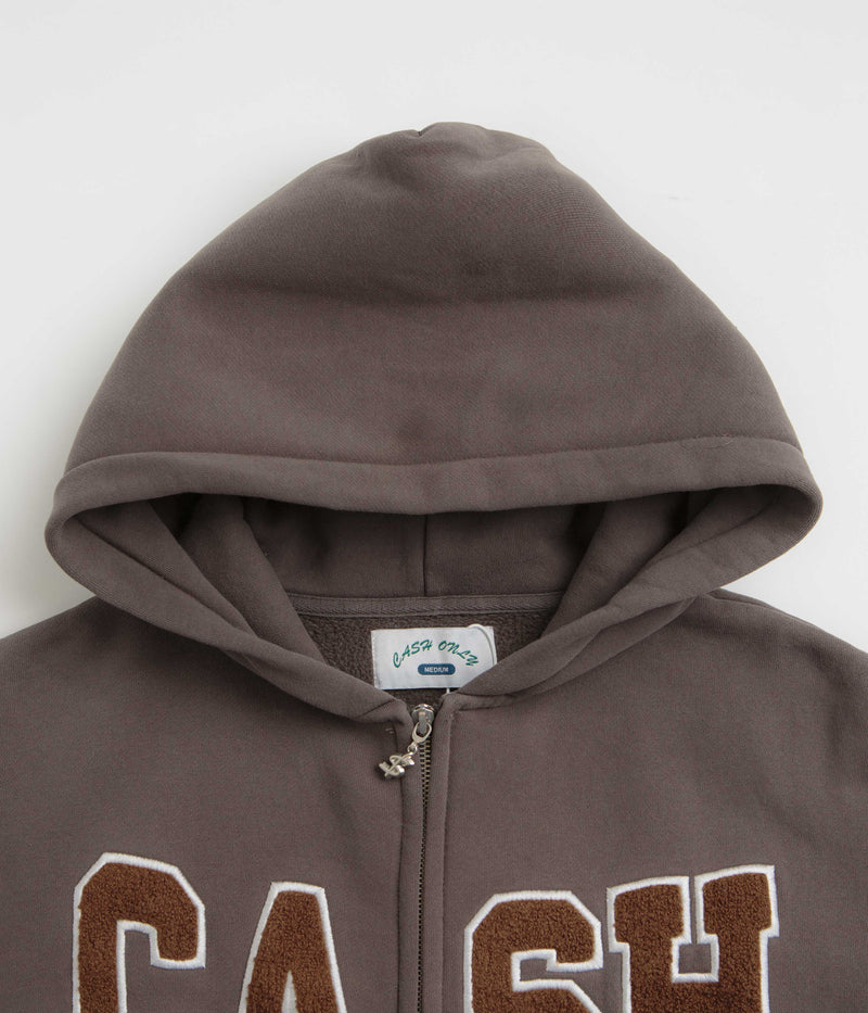 Cash Only Campus Zip Up Hoodie in Charcoal