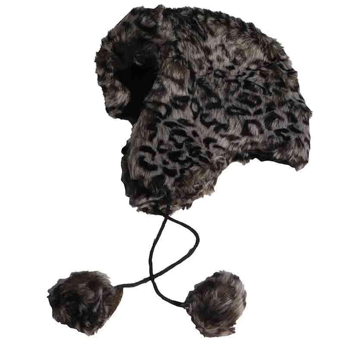 Cheetah Faux Fur Trapper Hat by JSA Trapper Hat Jeanne Simmons Accessories