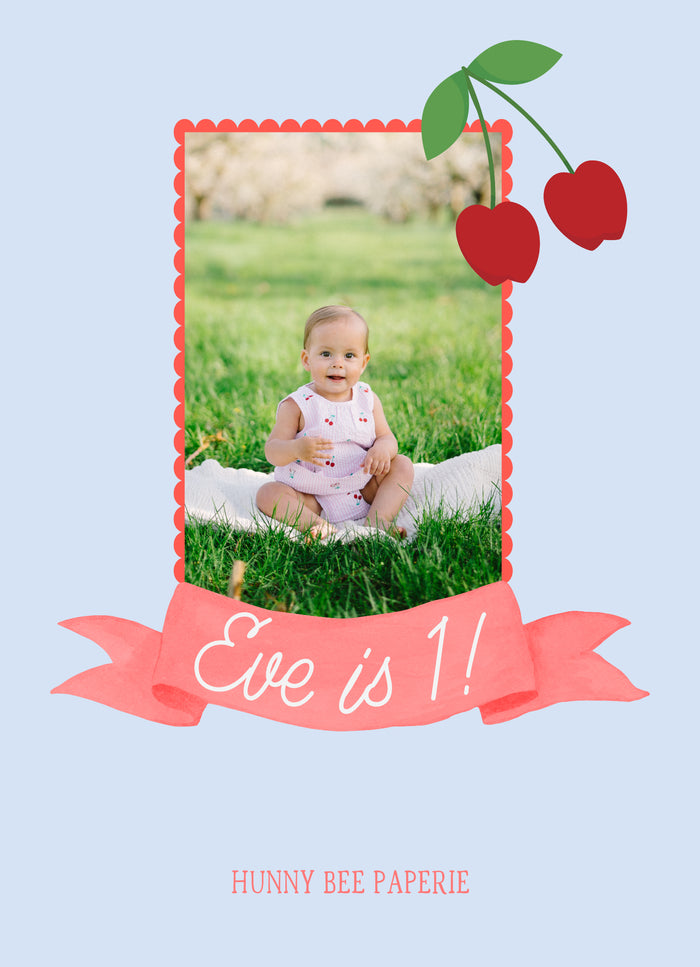 Cherry Sweet Birthday invitation