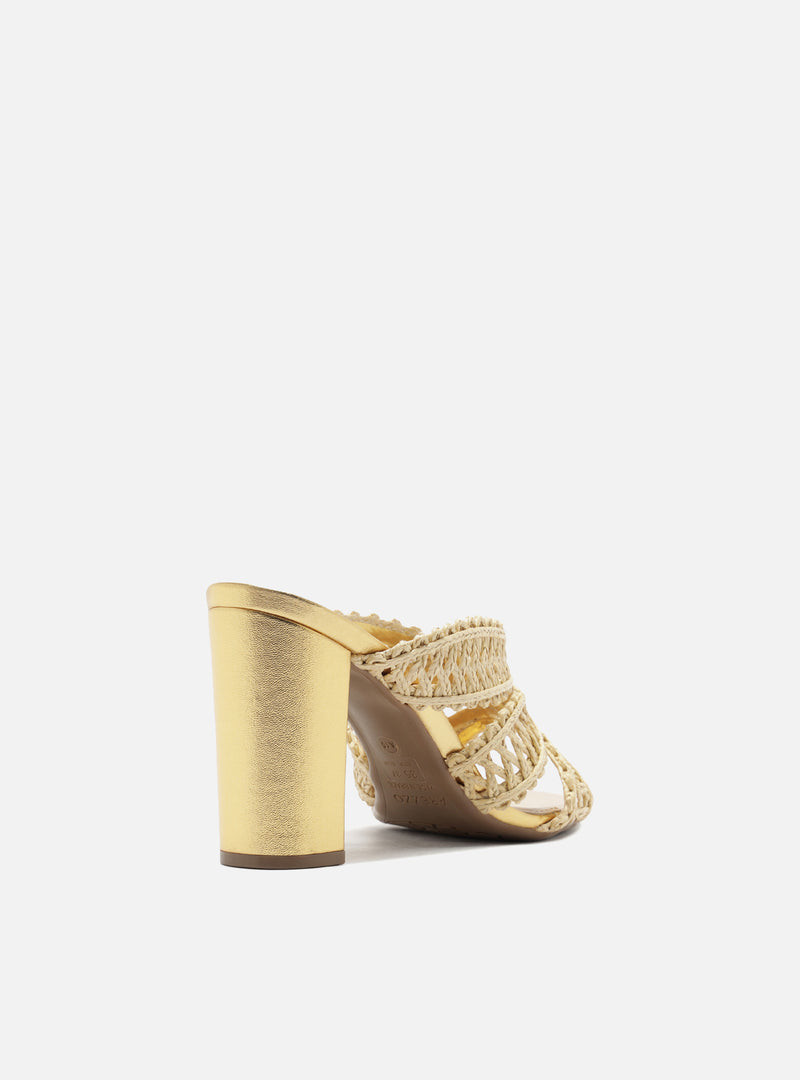 Ciara High Block Fabric Sandal Sandals S/26