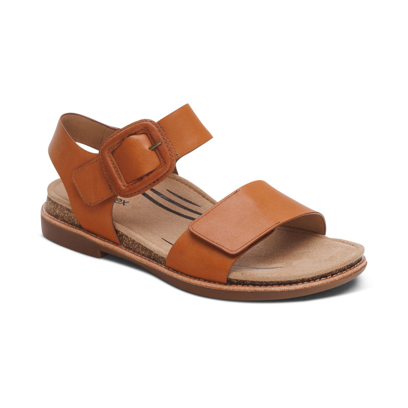 Claire Quarter Strap Sandal #color_cognac