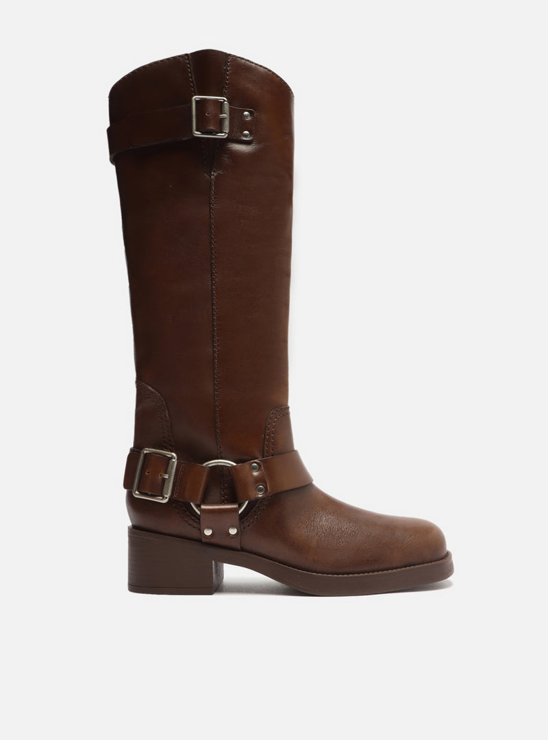 Clara Leather Block Boot Boots FALL 23