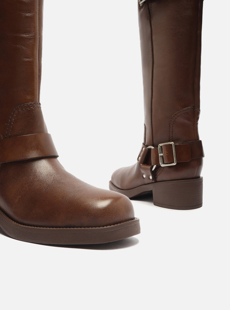 Clara Leather Block Boot Boots FALL 23