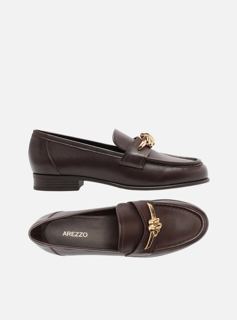 Claudia Leather Loafer Loafers F/25