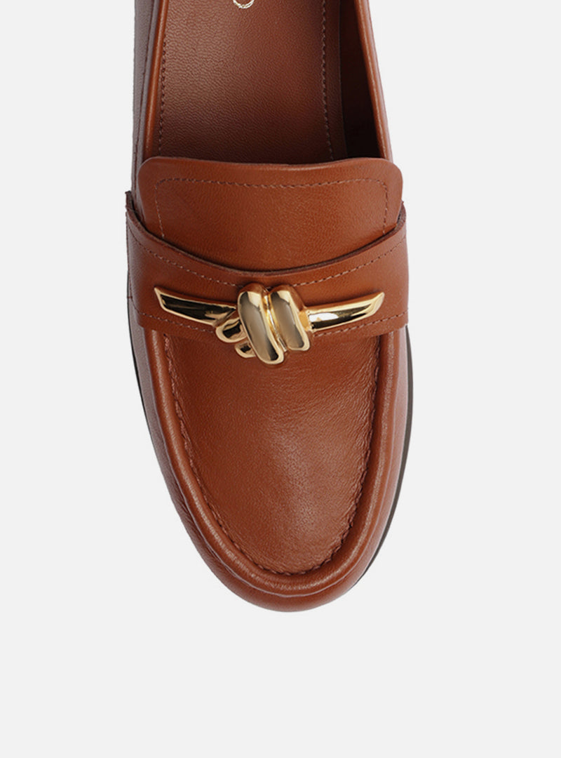 Claudia Leather Loafer Loafers F/25