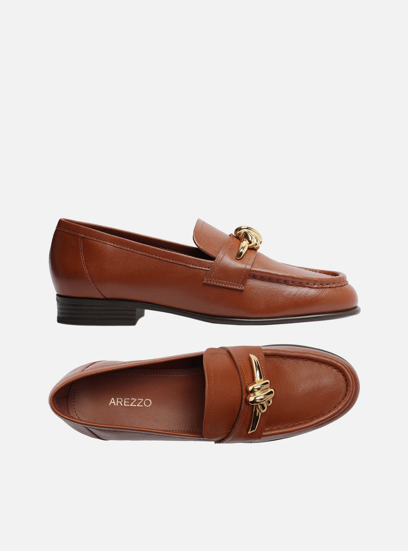 Claudia Leather Loafer Loafers F/25