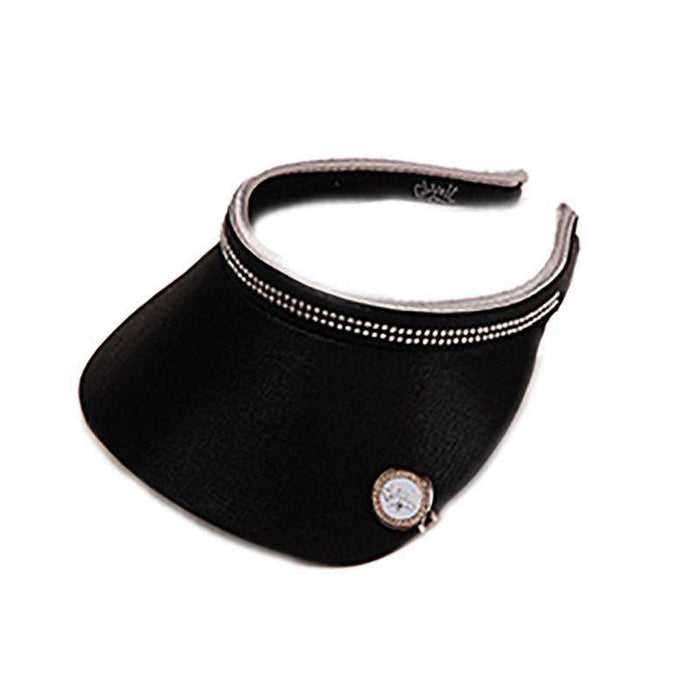 Clip On Rhinestone Golf Sun Visor by GloveIt Visor Cap GloveIt VB105 Black