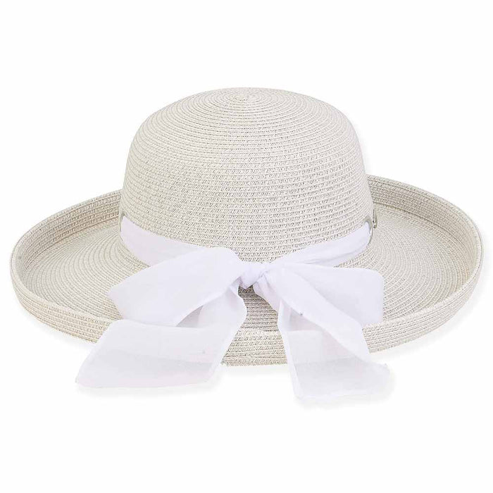 Coast Up Brim Sun Hat with Chiffon Scarf - Sun 'N' Sand Hats Kettle Brim Hat Sun N Sand Hats