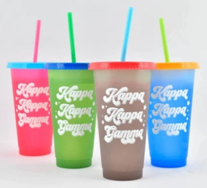 Color Changing Cup Set - Kappa Kappa Gamma