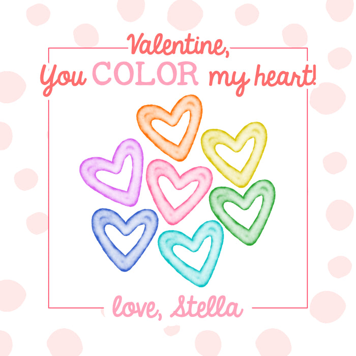 Color My Heart Valentine Card