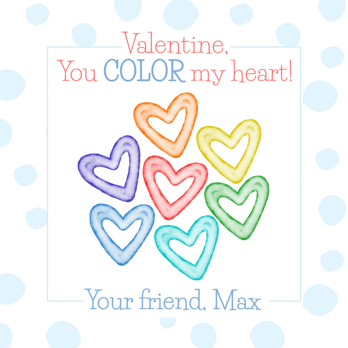 Color My Heart Valentine Card