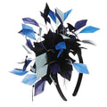 Colorful Feather Burst Fascinator Headband - Scala Collezione Fascinator Scala Hats ldf59bl Blue