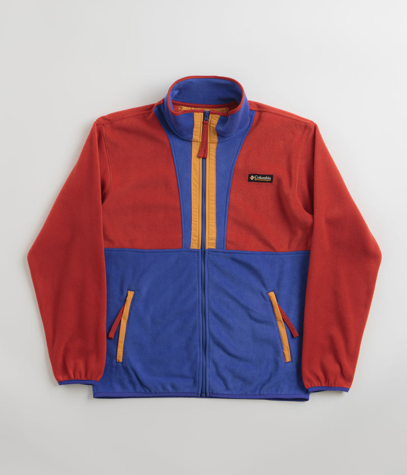 Columbia Backbowl II Full Zip Fleece in Sail Red and Clematis Blue