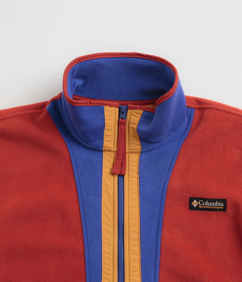 Columbia Backbowl II Full Zip Fleece in Sail Red and Clematis Blue