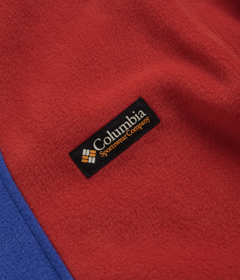 Columbia Backbowl II Full Zip Fleece in Sail Red and Clematis Blue