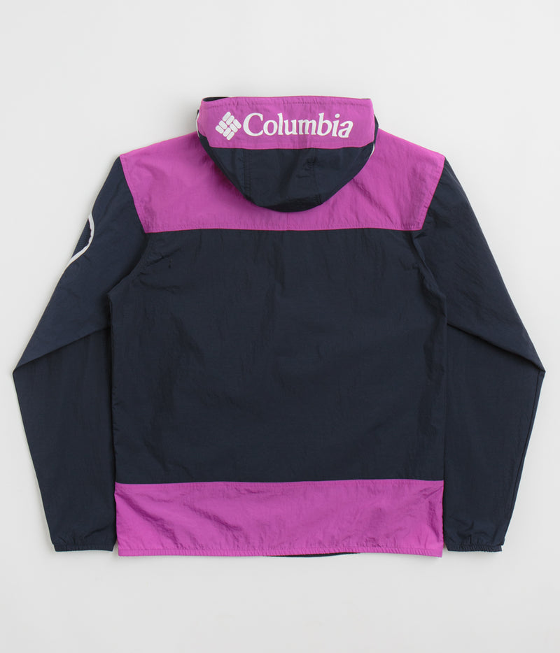 Columbia Challenger Windbreaker Anorak in Collegiate Navy and Razzle