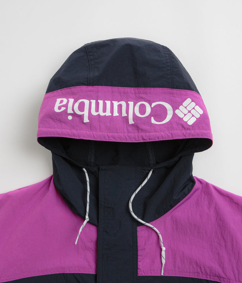 Columbia Challenger Windbreaker Anorak in Collegiate Navy and Razzle
