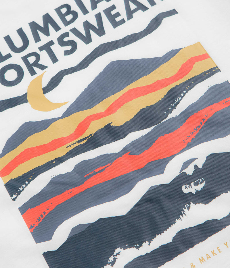 Columbia Explorers Canyon Back T-Shirt in White and Torn Moonscape