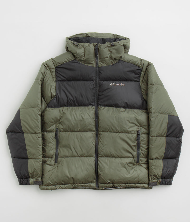 Columbia Pike Lake II Hooded Jacket in Stone Green and Shark / White