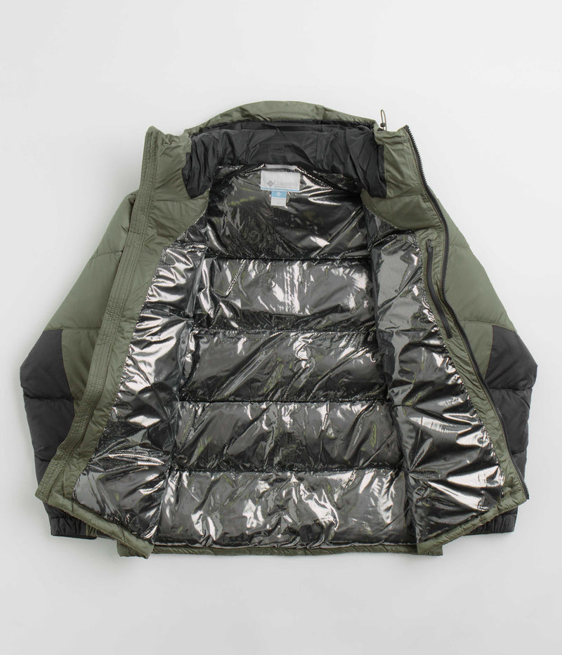 Columbia Pike Lake II Hooded Jacket in Stone Green and Shark / White
