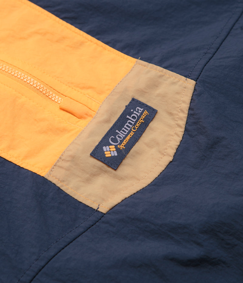 Columbia Riptide II Retro Windbreaker Anorak in Nocturnal and Summer Orange