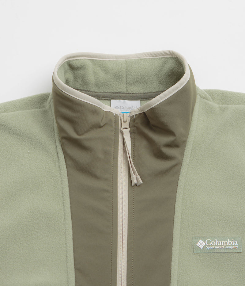 Columbia Sequoia Grove Full Zip Fleece in Safari and Stone Green