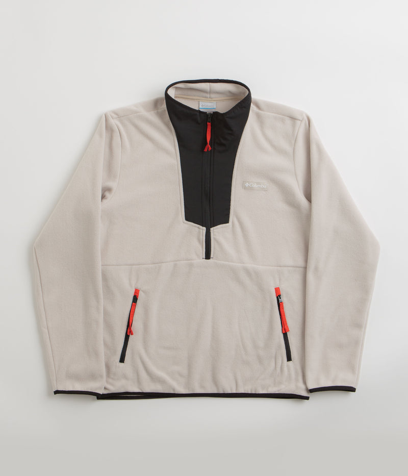 Columbia Sequoia Grove Half Zip Fleece in Dark Stone and Black / Spicy Pulls