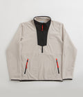 Columbia Sequoia Grove Half Zip Fleece in Dark Stone and Black / Spicy Pulls
