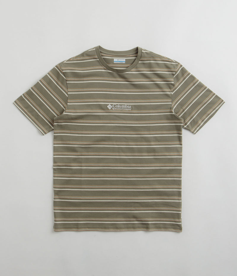 Columbia Somer Slope Striped T-Shirt in Stone Green