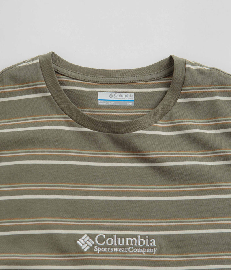Columbia Somer Slope Striped T-Shirt in Stone Green