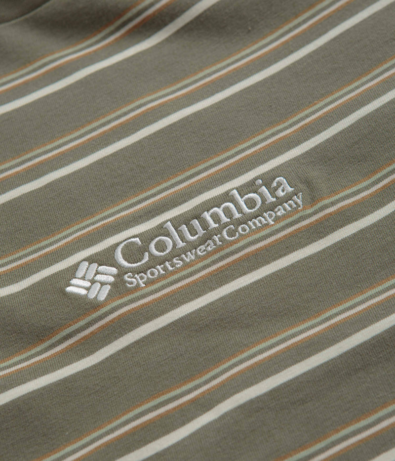 Columbia Somer Slope Striped T-Shirt in Stone Green