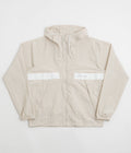 Columbia Spire Valley Hooded Windbreaker Jacket in Dark Stone and White