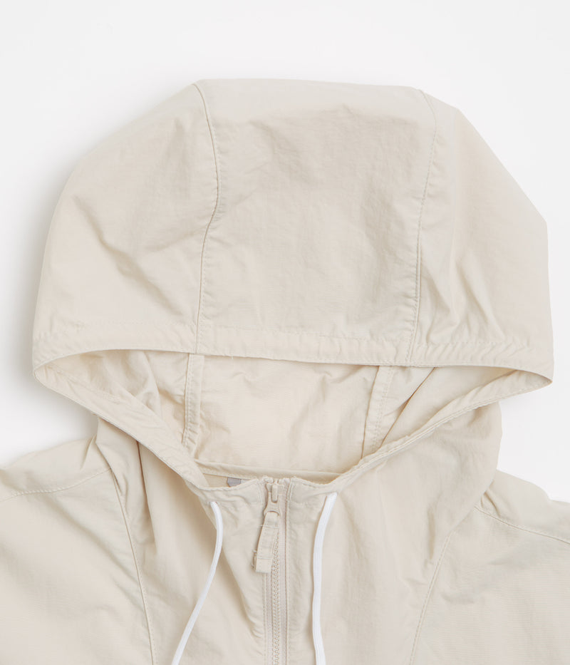 Columbia Spire Valley Hooded Windbreaker Jacket in Dark Stone and White