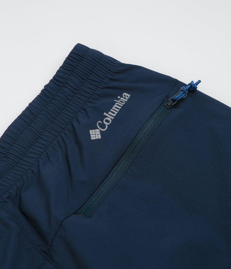 Columbia Tech Nylon Pants in Mountain Blue and Collegiate Navy