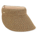 Comfort Slip On Glitzy Straw Sun Visor - Sun 'N' Sand Hats Visor Cap Sun N Sand Hats HH2736D Brown / Gold