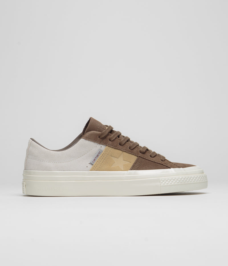 Converse x Carhartt WIP One Star Academy Pro Shoes in Dark Earth and Starfish / Egret