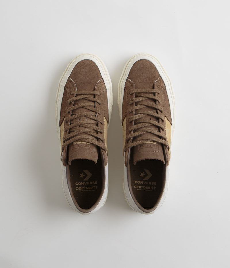 Converse x Carhartt WIP One Star Academy Pro Shoes in Dark Earth and Starfish / Egret