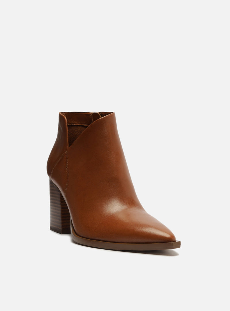 Cora Leather Block Ankle Boot Booties FALL 23