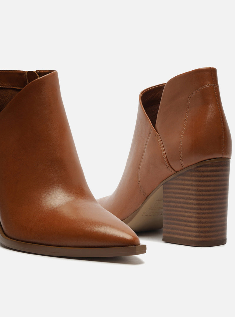 Cora Leather Block Ankle Boot Booties FALL 23