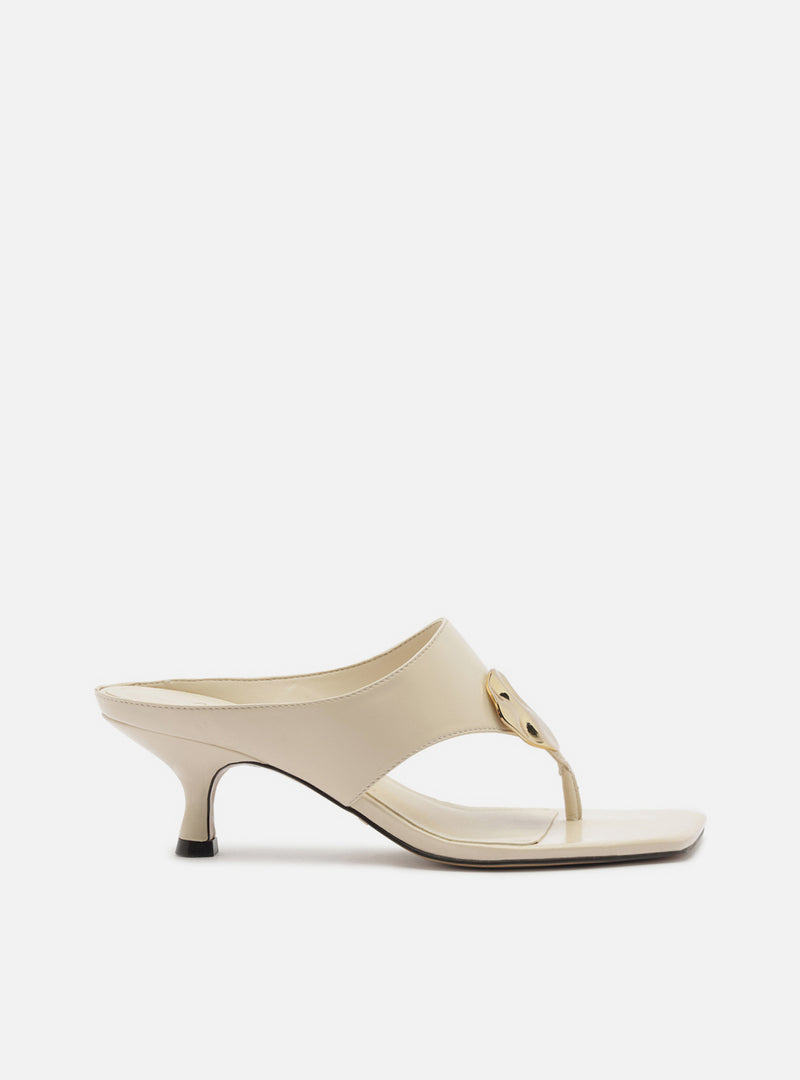 Coraline Low Stiletto Leather Sandal Sandals R/26